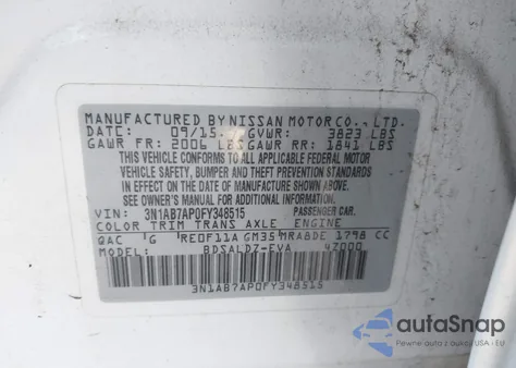 2015 Nissan Sentra Sv из США, поврежденный, VIN 3N1AB7AP0FY348515